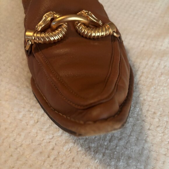 Tory Burch Jessa loafers - brown leather pointed toe flats Horsebit size 6.5 - Picture 5 of 6
